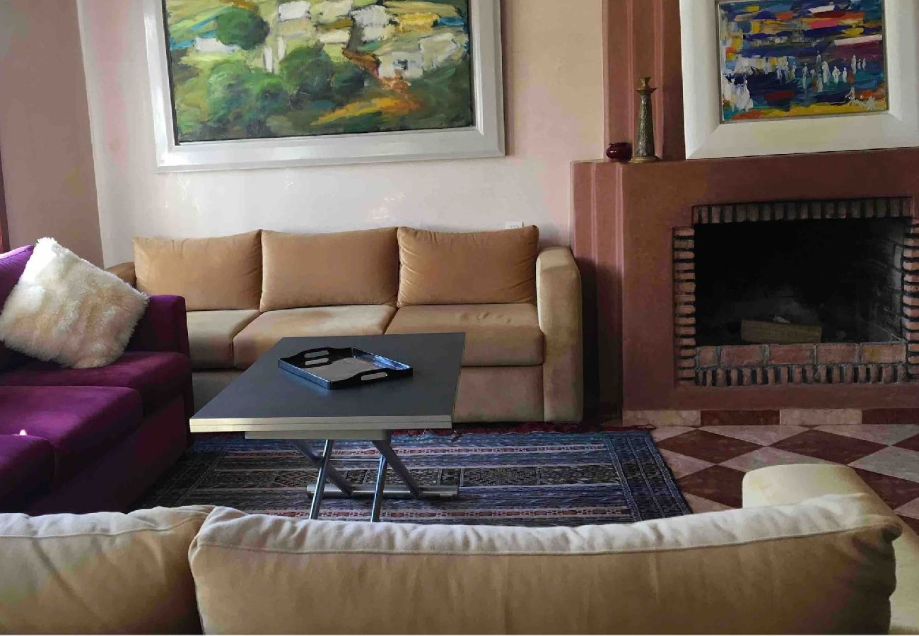 Chambres d'hôtes à Essaouira - Suite double Tidzi avec salle d'eau privative vue Piscine